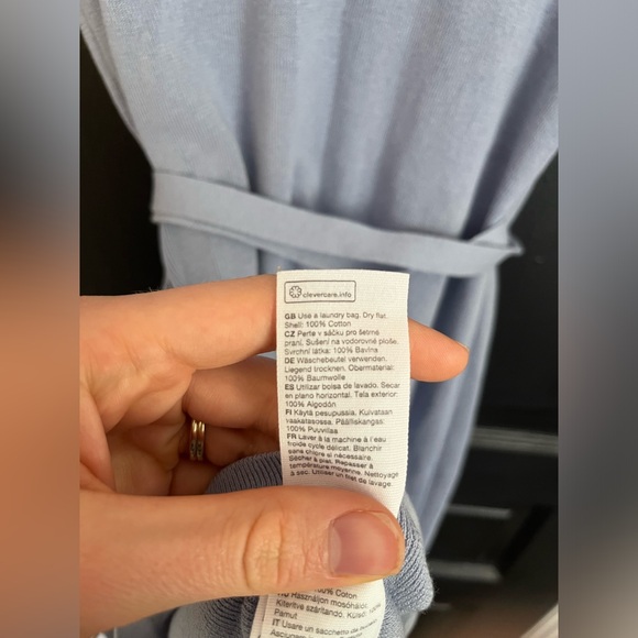 & Other Stories Crochet Sleeve Wrap Dress - Picture 2 of 5